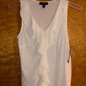 AGB. Womens, cream, dress tank.  Cute under suit jacket. Size Large. NWT